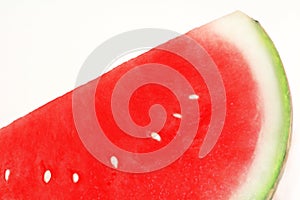 Close-up of a slice of a red watermelon