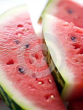 close-up of a slice of watermelon