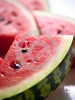 close-up of a slice of watermelon