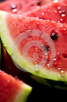 close-up of a slice of watermelon