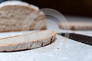 Close-up of slices of bread.
