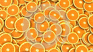 Close up slices of orange background