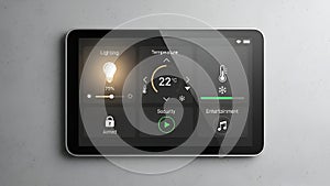 Smart Home Control Panel Automation, Temperature, Security