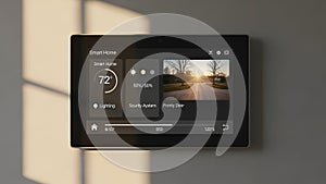 Smart Home System Automation Control Panel, Temperature, Security