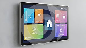 Smart Home Control Panel Automation, Security, Temperature