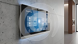 Smart Home Control Panel Automation, Technology, Interface