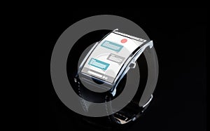 Close up of smart watch with messenger application