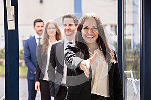 Close-up Of A Smiling Young Businesswoman