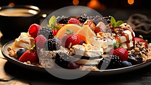 close up snack appetizer dessert in a plate