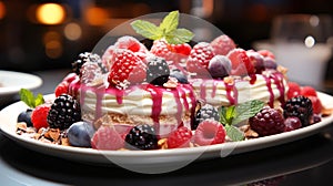 close up snack appetizer dessert in a plate