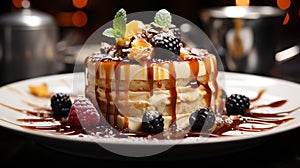 close up snack appetizer dessert in a plate