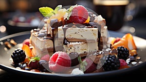 close up snack appetizer dessert in a plate