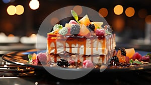 close up snack appetizer dessert in a plate