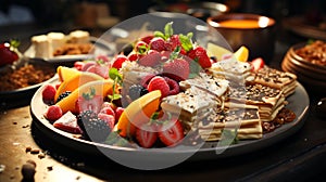 close up snack appetizer dessert in a plate