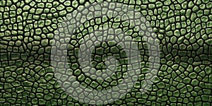 Close-up Snake Skin Pattern. Tropical Lizard, Reptile Natural Green Textured Background. Generative AI