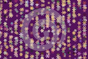 Close-up of snow illustrations background abstract, hand drawn texture. Shape, pattern, drawing & digital.