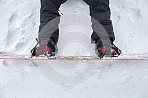 Close up of a snowboard