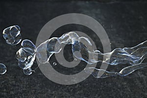 Close up of soap bubbles.