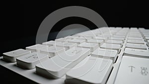 Close-up soft-focus laptop computer keyboard