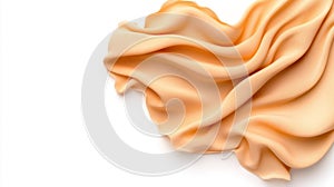 Soft Peach Fabric with Smooth Elegant Flowing Texture photo