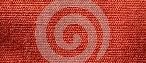 Close-Up of Soft Textured Red Knitted Fabric