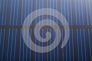 Close up solar cell battery