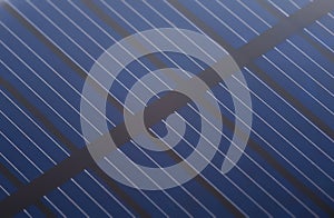 Close up solar cell battery