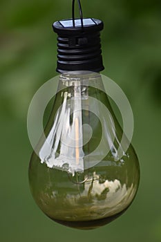 A shot of a clear lightbulb photo