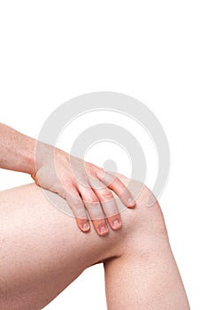 Close-up of sore knee