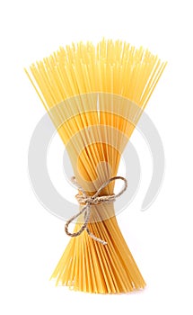 Close up of Spaghetti isolated