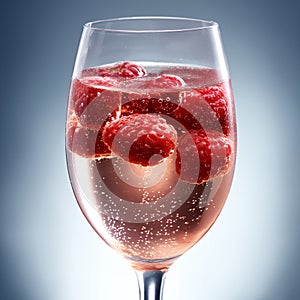 Close up of Sparkling Ros? Wine with