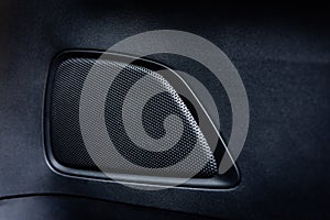 Close up of speaker in the car