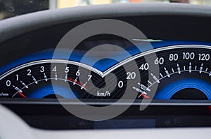 Close-up of Speedometer