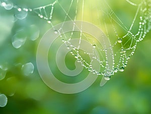 Dew on Spider Web