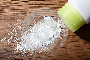 Close-up Of Spilled Talcum Powder photo