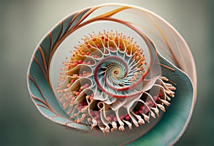 a close up of a spiral shaped object