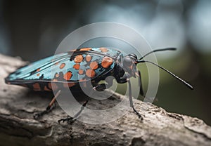 Close-up of Spotted Lanternflies