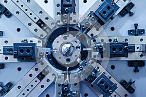 Close-up of Spring Coiling Machine