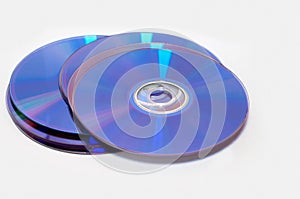 Close-up of a stack of cd-roms