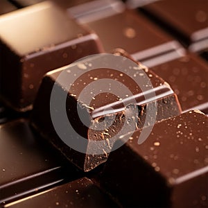 Close-up of a stack of dark