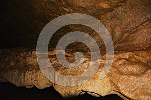 Close up of  Stalactite rock formation in the caves of Cherrapunjee Ecological Project know known as Sohra Plateau of Meghalaya, S