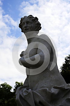 Close-up of the statue of the roman goddess Venus in Este