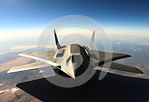A close up of a Stealth Bomber in flight