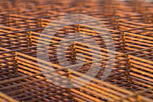 Close up Steel grating for construction in site work