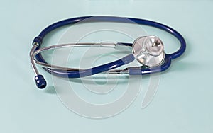 Close up of stethoscope on table. Healthcare concept