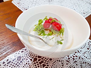 Close up still image of traditional Chendol sweet dessert