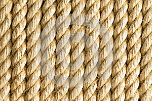 Close up strands of rope as background