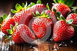 close-up of strawberry macro background