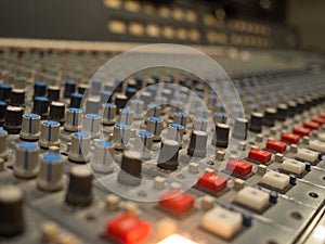 Close up Studio Audio Mixer