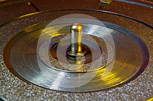 A Close-Up Studio Photograph of a the Turntable